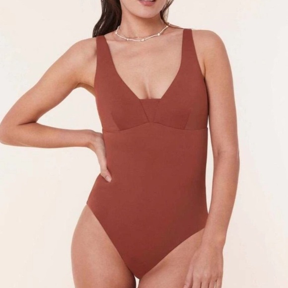 Andie Swim The Tahiti One Piece Swimsuit Sequoia size XL NWT - Picture 1 of 9